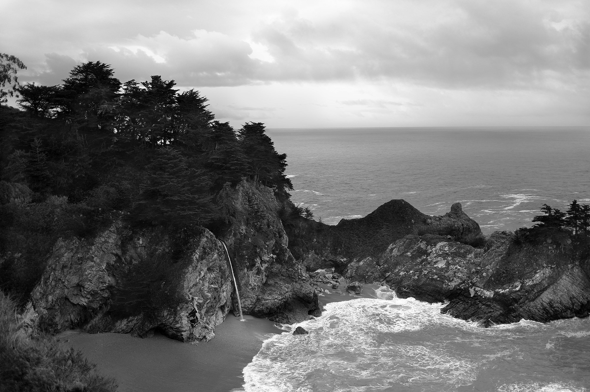 Big Sur Morning in Black and White by Rich J. Velasco